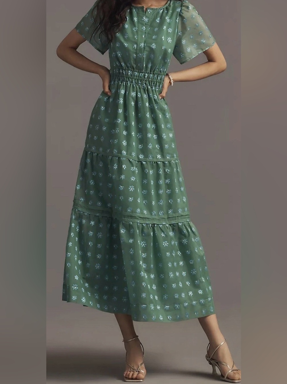 NWT Anthropologie The Somerset Maxi Dress Jacquard Edition SZ SP